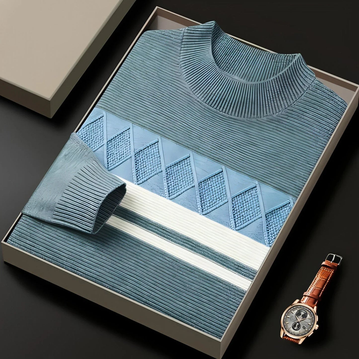 Winter Men's Round Neck Warm Sweater - Which Mark