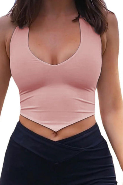 Backless Lace-Up Halter Neck Cami - Which Mark