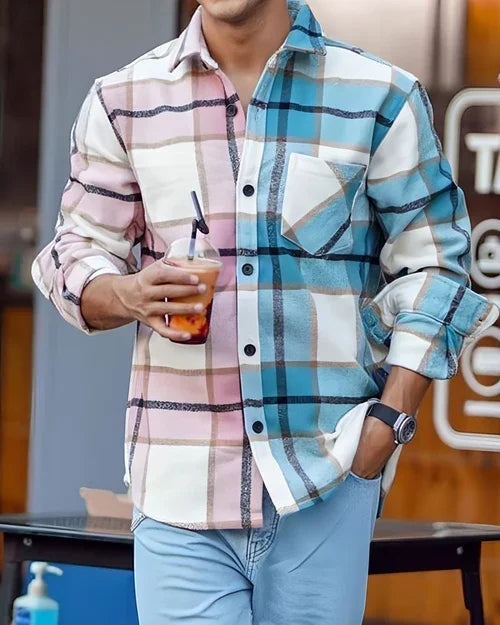 Youth Lapels Fashion Printed Jacket Men - Which Mark