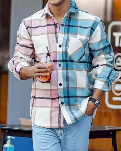 Youth Lapels Fashion Printed Jacket Men - Which Mark