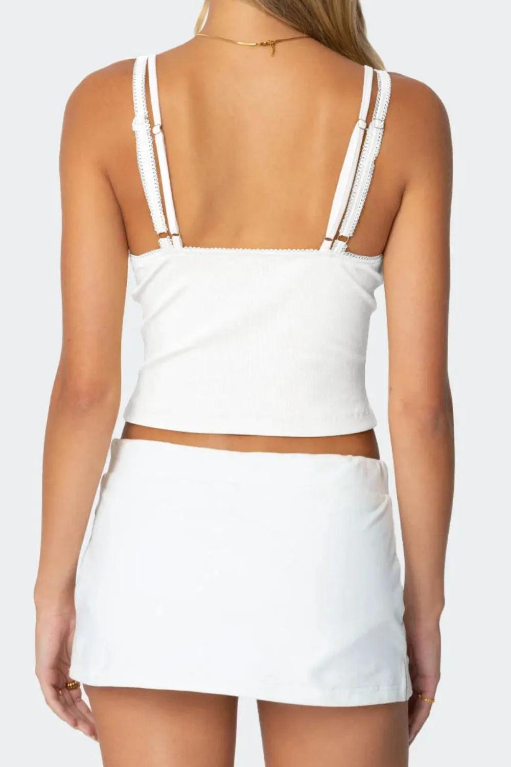 Lace Detail V-Neck Cami - Which Mark