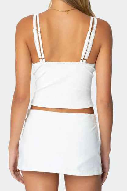 Lace Detail V-Neck Cami - Which Mark