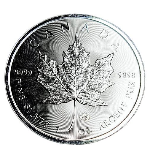1 oz Silver CANADIAN MAPLE LEAF Coin (Random Year) - Which Mark
