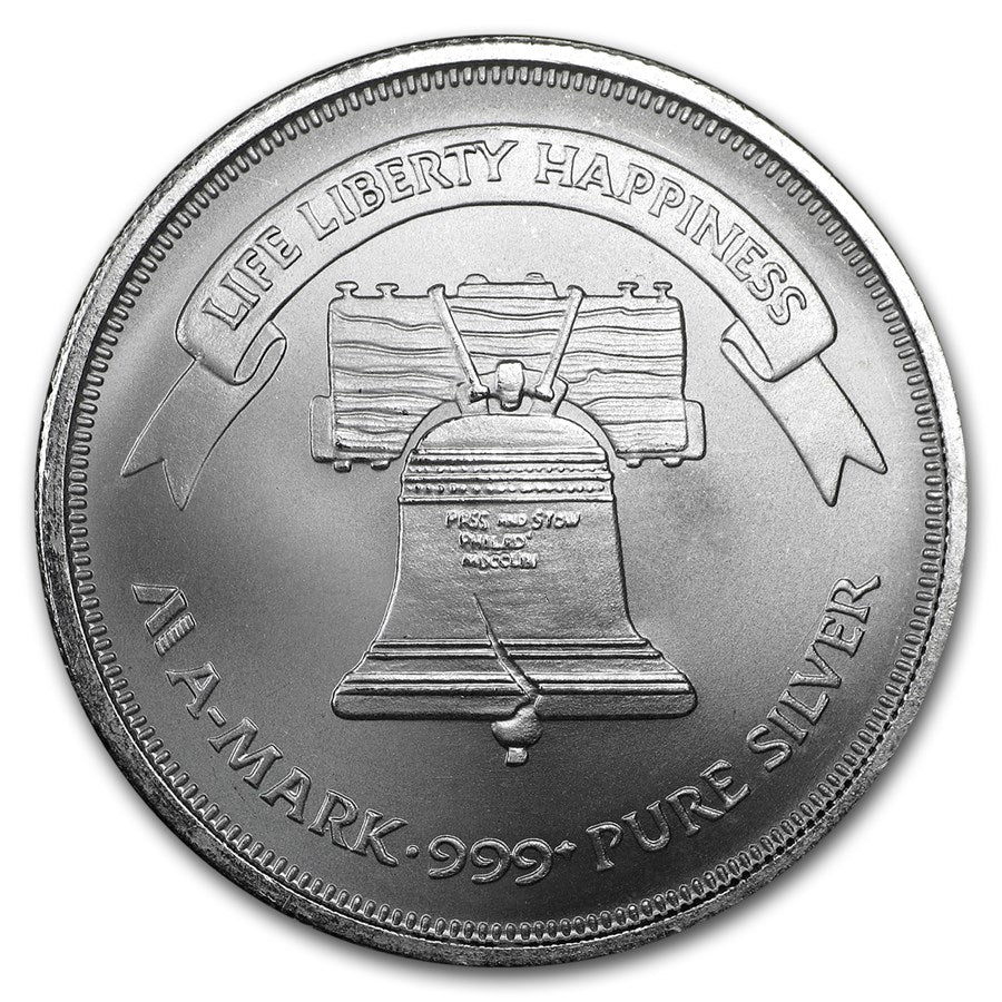 1 oz Silver LIBERTY BELL Round (A-Mark) - Which Mark