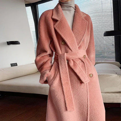 Solid Sail Sheep Camel Coat – Luxury & Warmth for Winter Elegance - Which Mark
