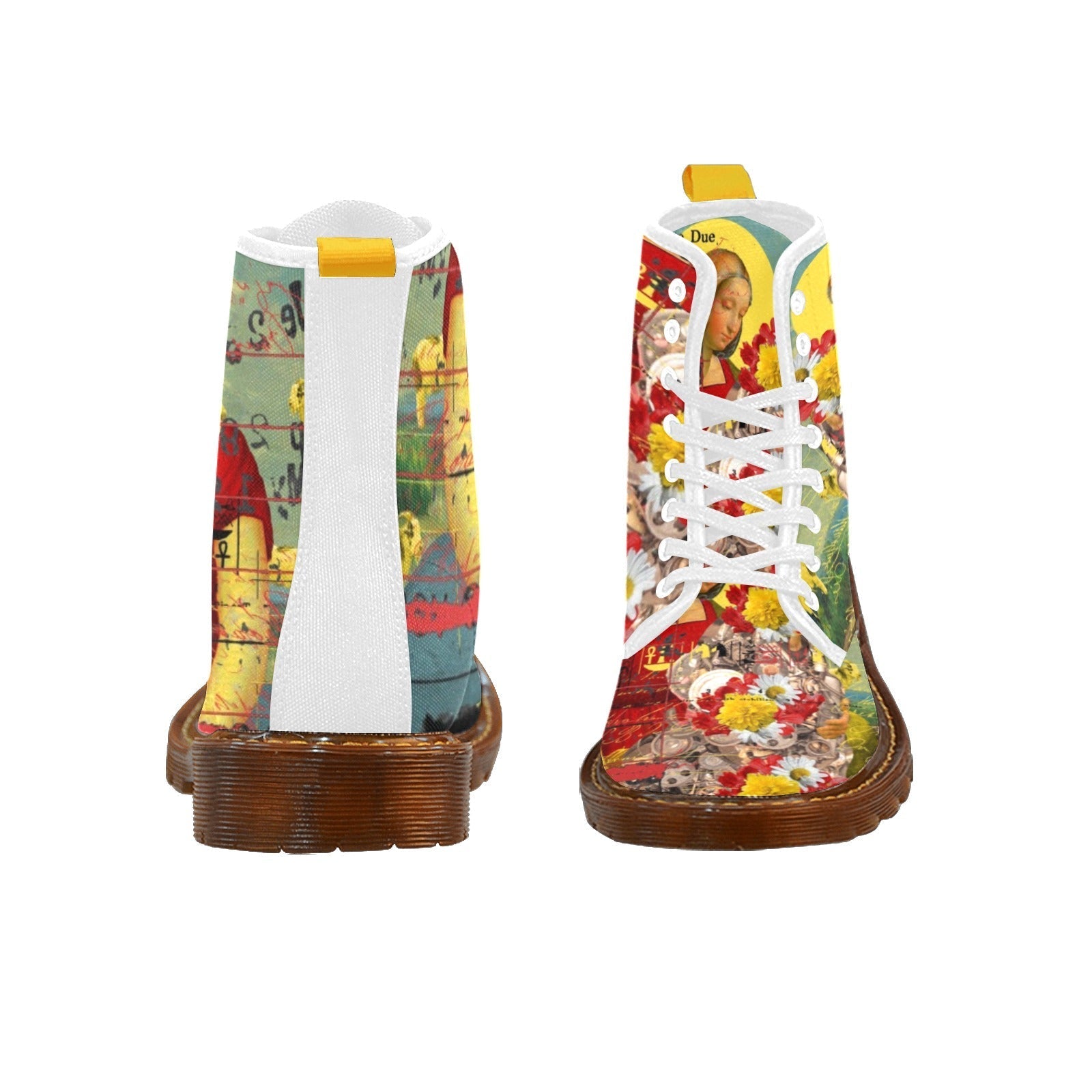 GOATS. III Women's All Over Print Fabric High Boots - Which Mark