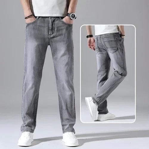 Retro Thin Jeans Straight Loose Casual Trousers Men - Which Mark