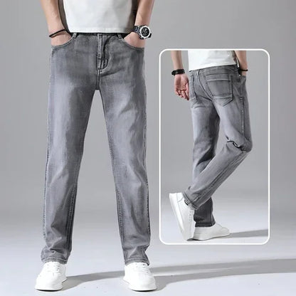 Retro Thin Jeans Straight Loose Casual Trousers Men - Which Mark