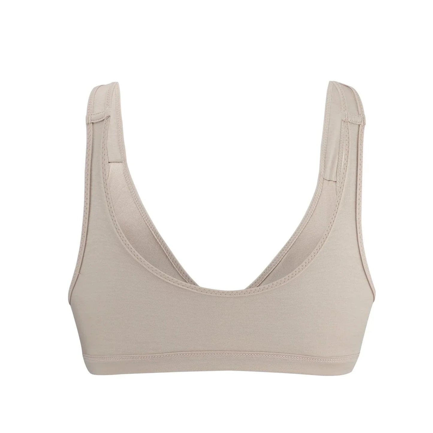 Ivory - Full Cup Front Closure Silk & Organic Cotton Wireless Bra - Which Mark
