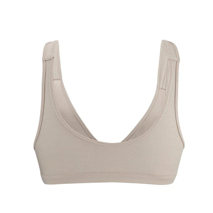 Ivory - Full Cup Front Closure Silk & Organic Cotton Wireless Bra - Which Mark