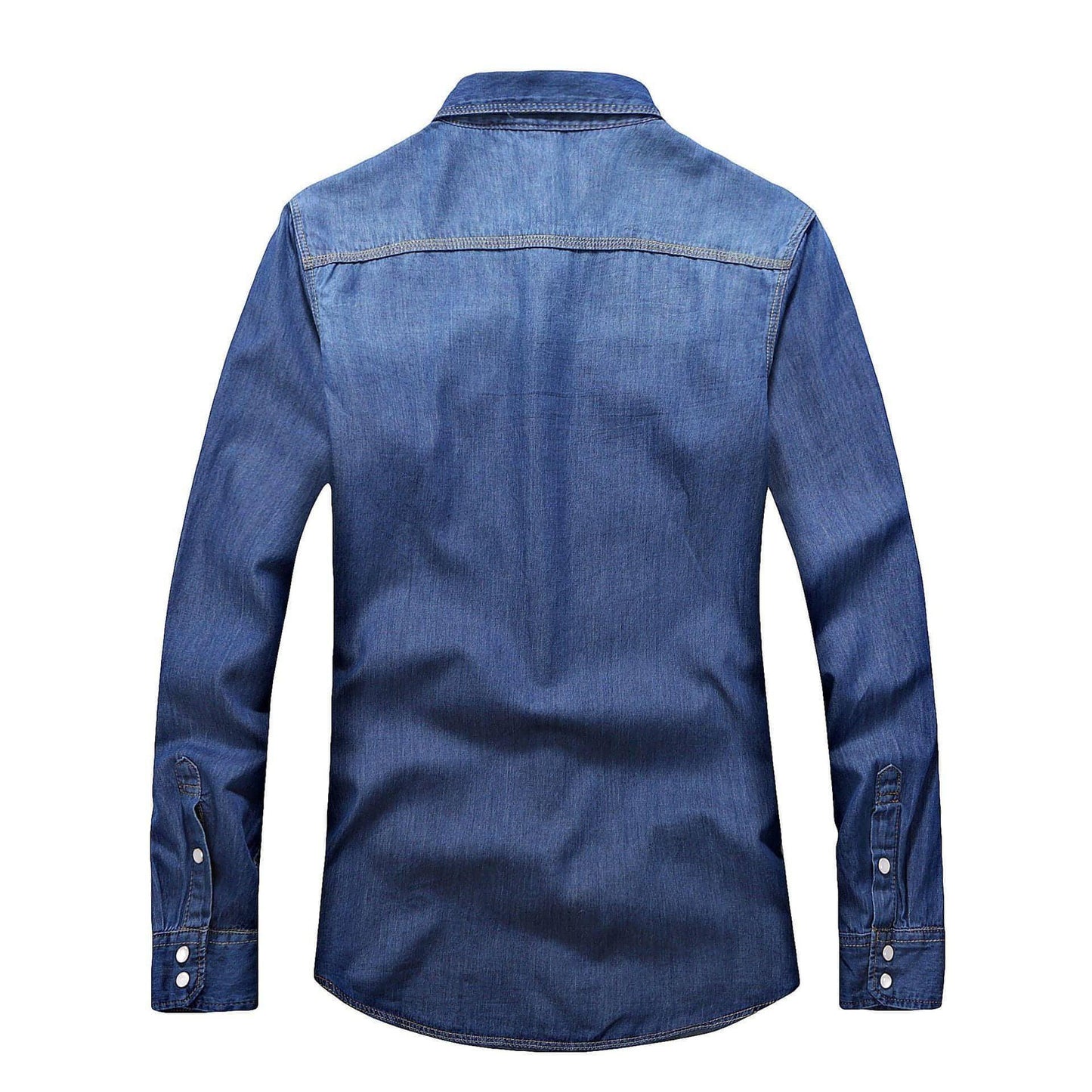 Men's Slim Fit Denim Long Sleeve DressShirt - Which Mark