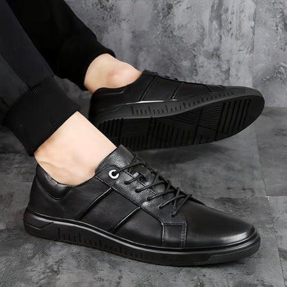 Men's casual fashion breathable top leather shoes - Which Mark