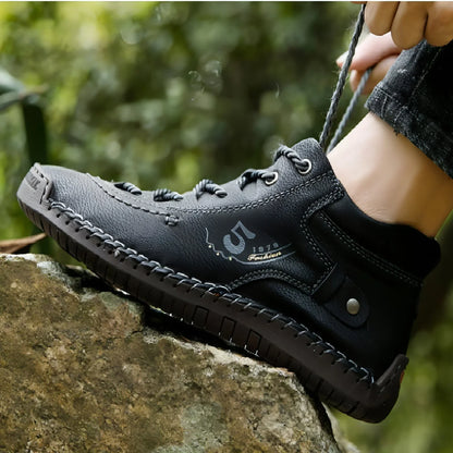 A1. Hand-sewn Men's Oversize Outdoor Boots Leather Shoes - Which Mark