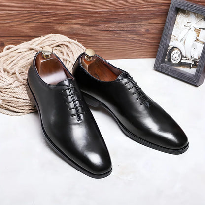 Men's Cowhide Business Casual Rubber Shoes - Which Mark
