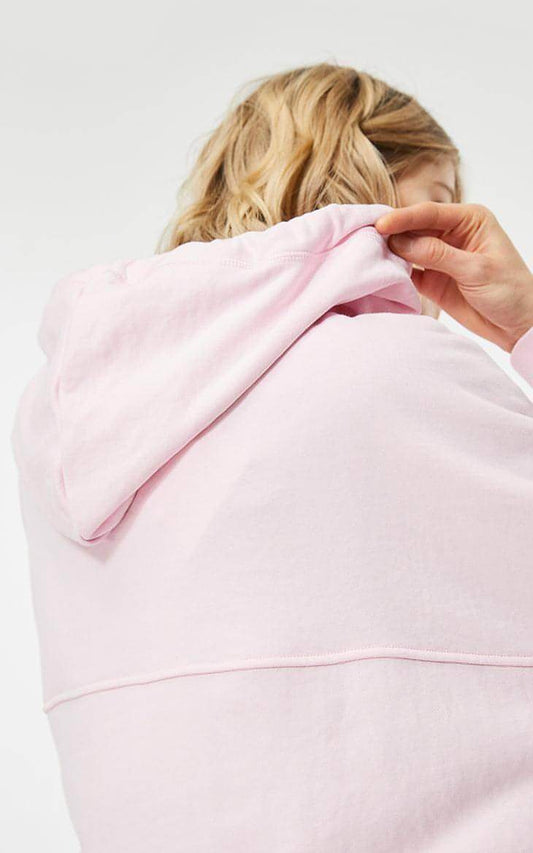 Loose Hooded Mesh Bag Design Letter Sweater Women - Which Mark