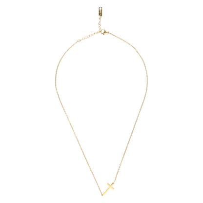 14K gold necklace | Gold Plated Cross Pendant Necklace - Which Mark