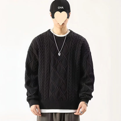 Round Neck Sweater Men's Loose Sweater Tokyo Flair - Which Mark