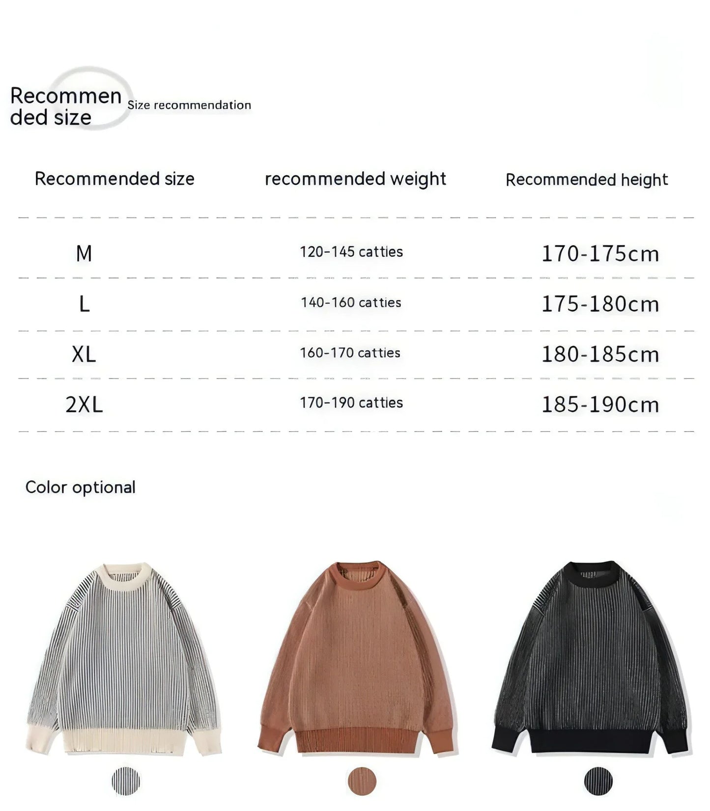 Round Neck Striped Sweater For Men - Which Mark