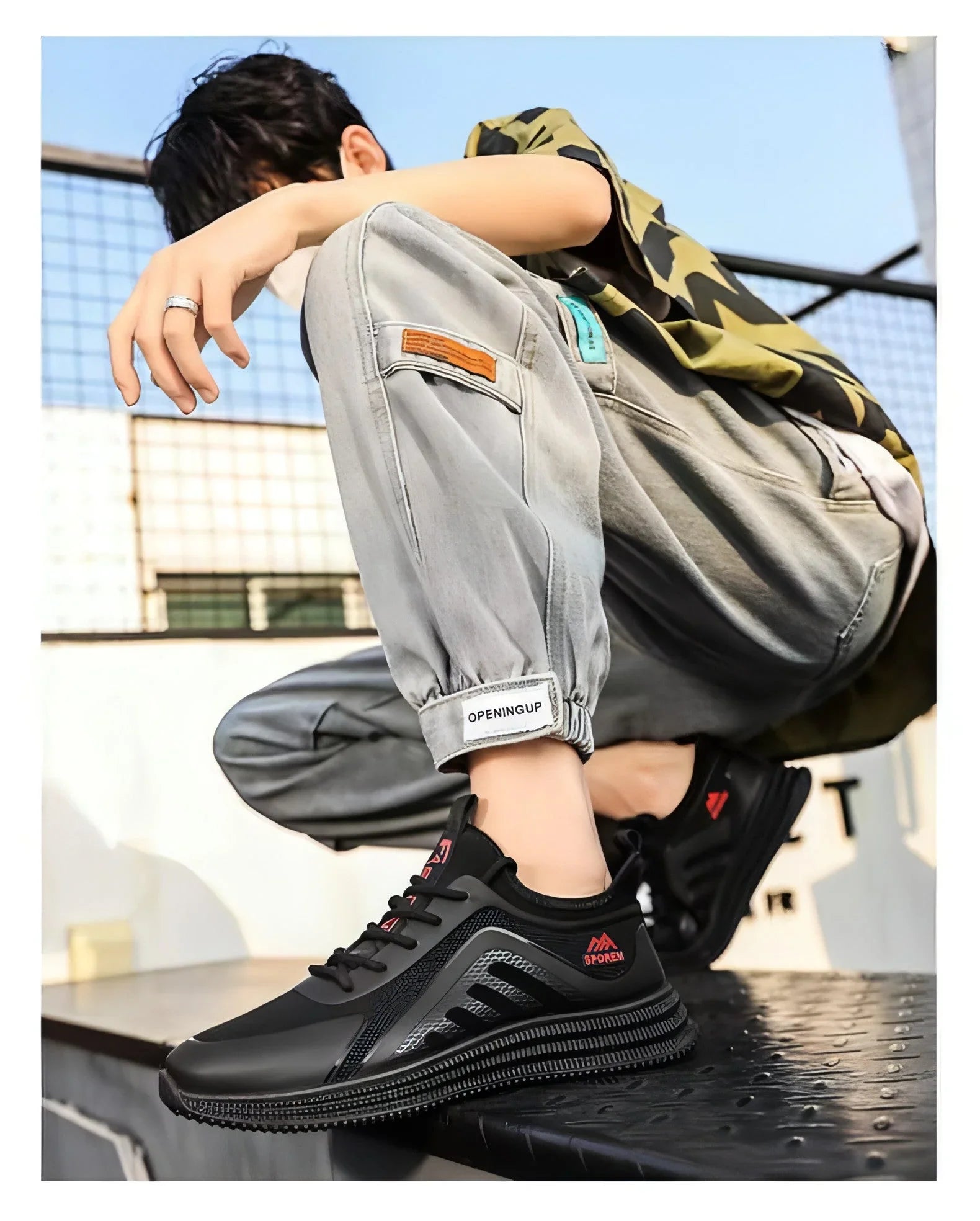 Men's Fly Woven Mesh Shoes Soft Sole Sneakers - Which Mark