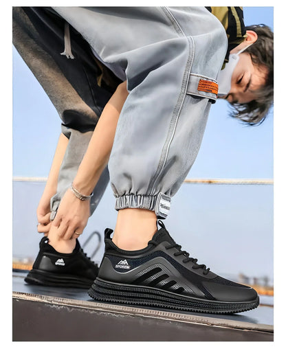 Men's Fly Woven Mesh Shoes Soft Sole Sneakers - Which Mark