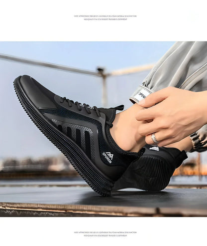 Men's Fly Woven Mesh Shoes Soft Sole Sneakers - Which Mark