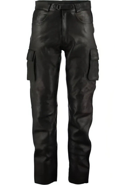 Solid Color Men's PU Leather Men Jeans Pants - Which Mark