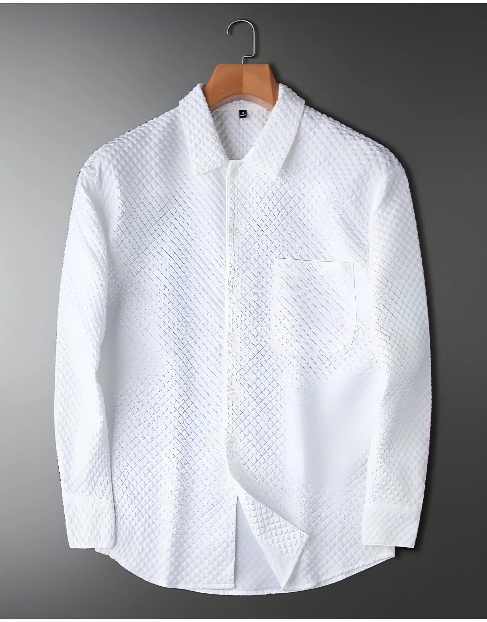 Men's Long Sleeve White DressShirt - Which Mark