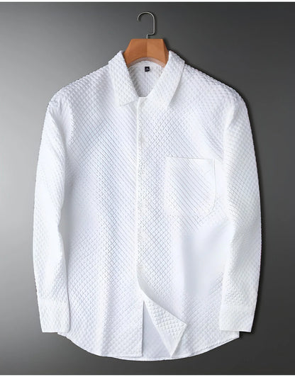 Men's Long Sleeve White DressShirt - Which Mark