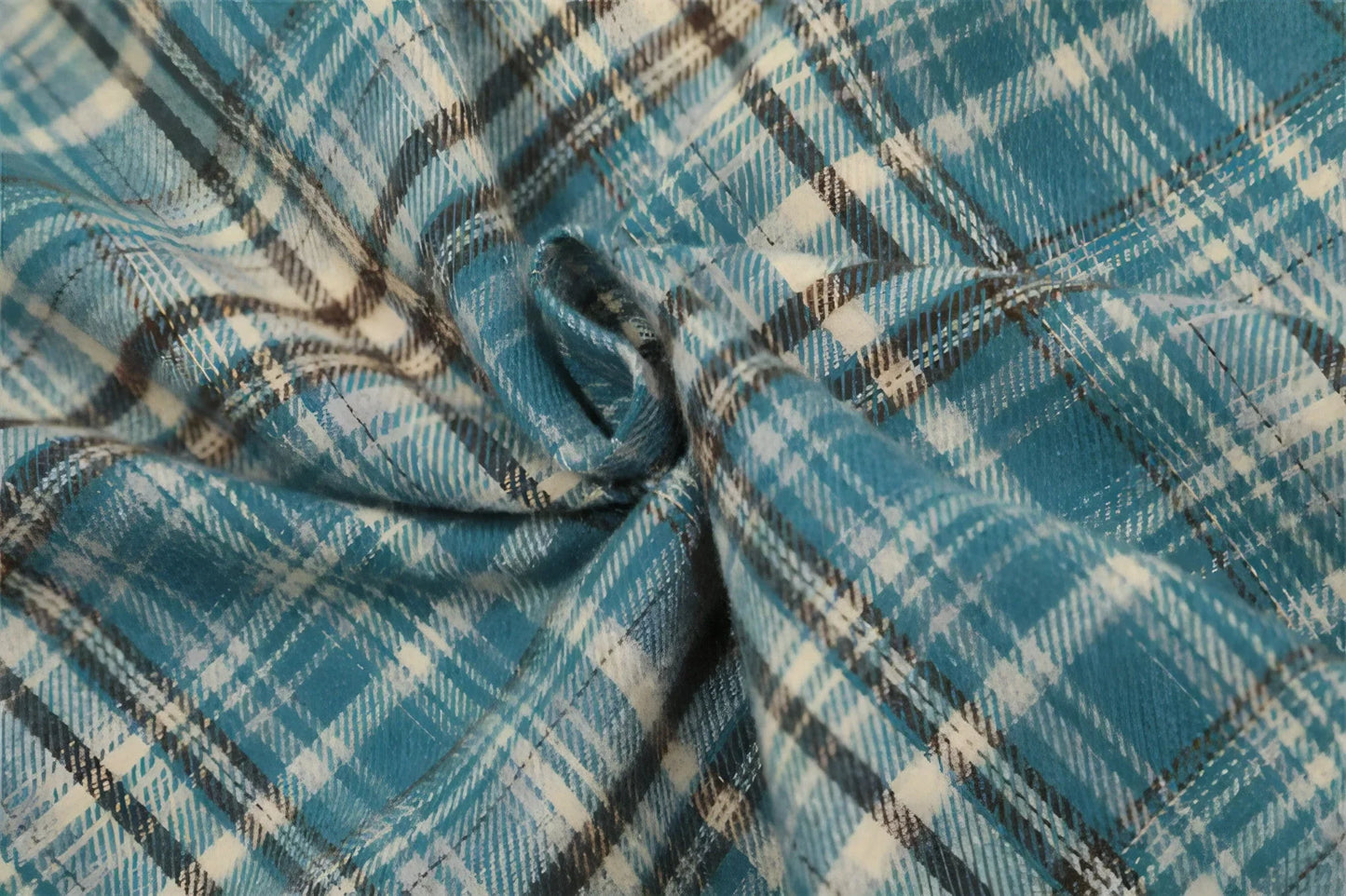 Plaid Long Sleeve DressShirt Casual Polo Collar Raw Edge Men - Which Mark