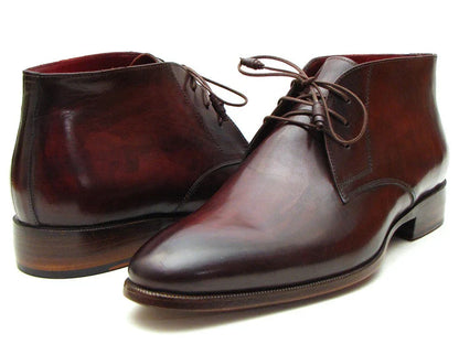 Paul Parkman Men's Chukka Boots Brown & Bordeaux (ID#CK43E8) - Which Mark