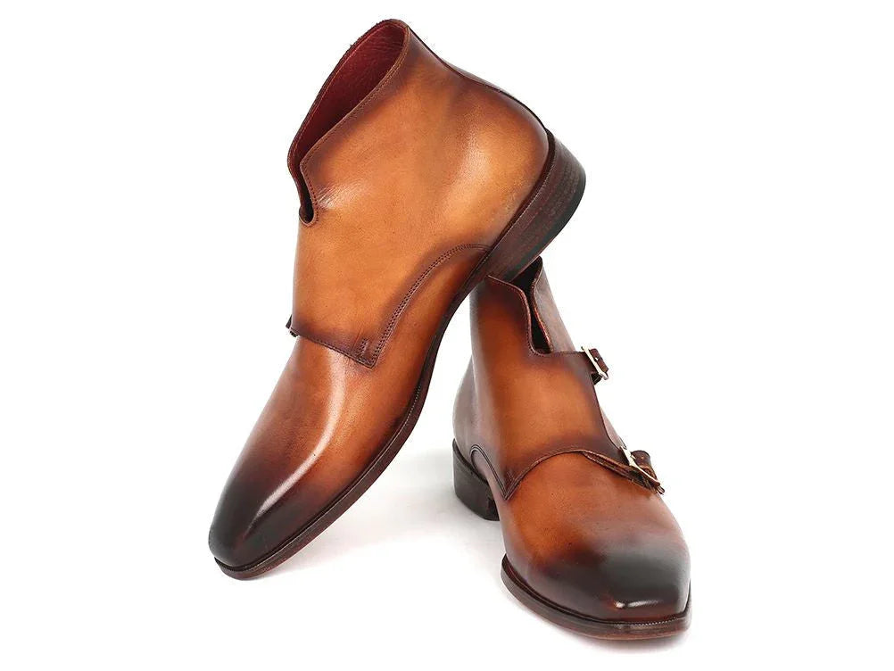 Paul Parkman Double Monkstrap Boots Brown (ID#8154-BRW) - Which Mark
