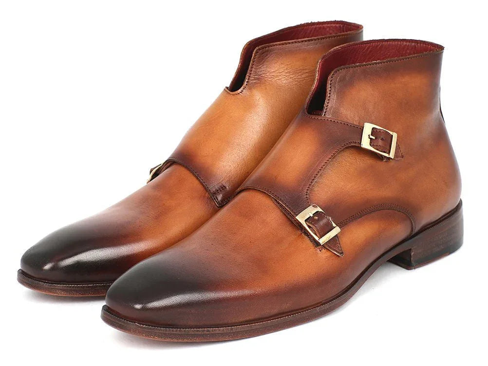 Paul Parkman Double Monkstrap Boots Brown (ID#8154-BRW) - Which Mark