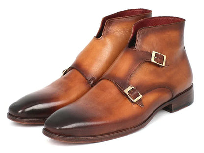 Paul Parkman Double Monkstrap Boots Brown (ID#8154-BRW) - Which Mark