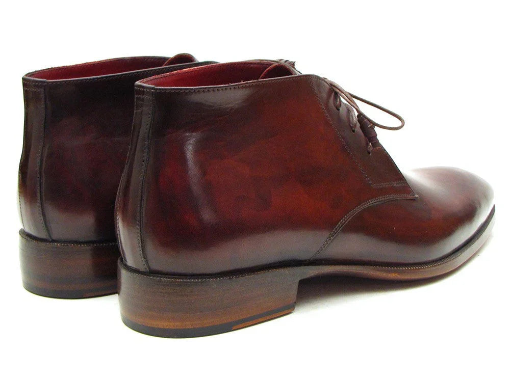 Paul Parkman Men's Chukka Boots Brown & Bordeaux (ID#CK43E8) - Which Mark