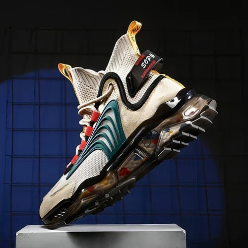 Men's Shoes High Top Shoes Thick Soled Breathable Basketball Shoes - Which Mark