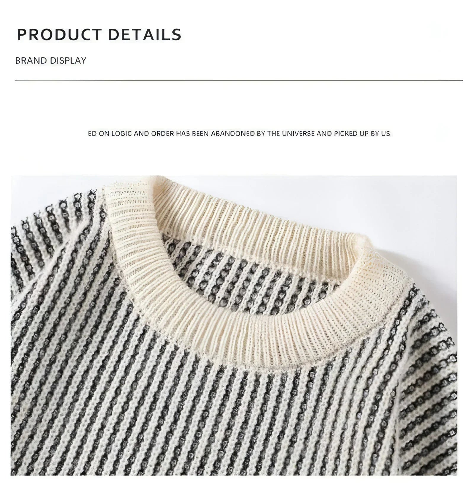 Round Neck Striped Sweater For Men - Which Mark