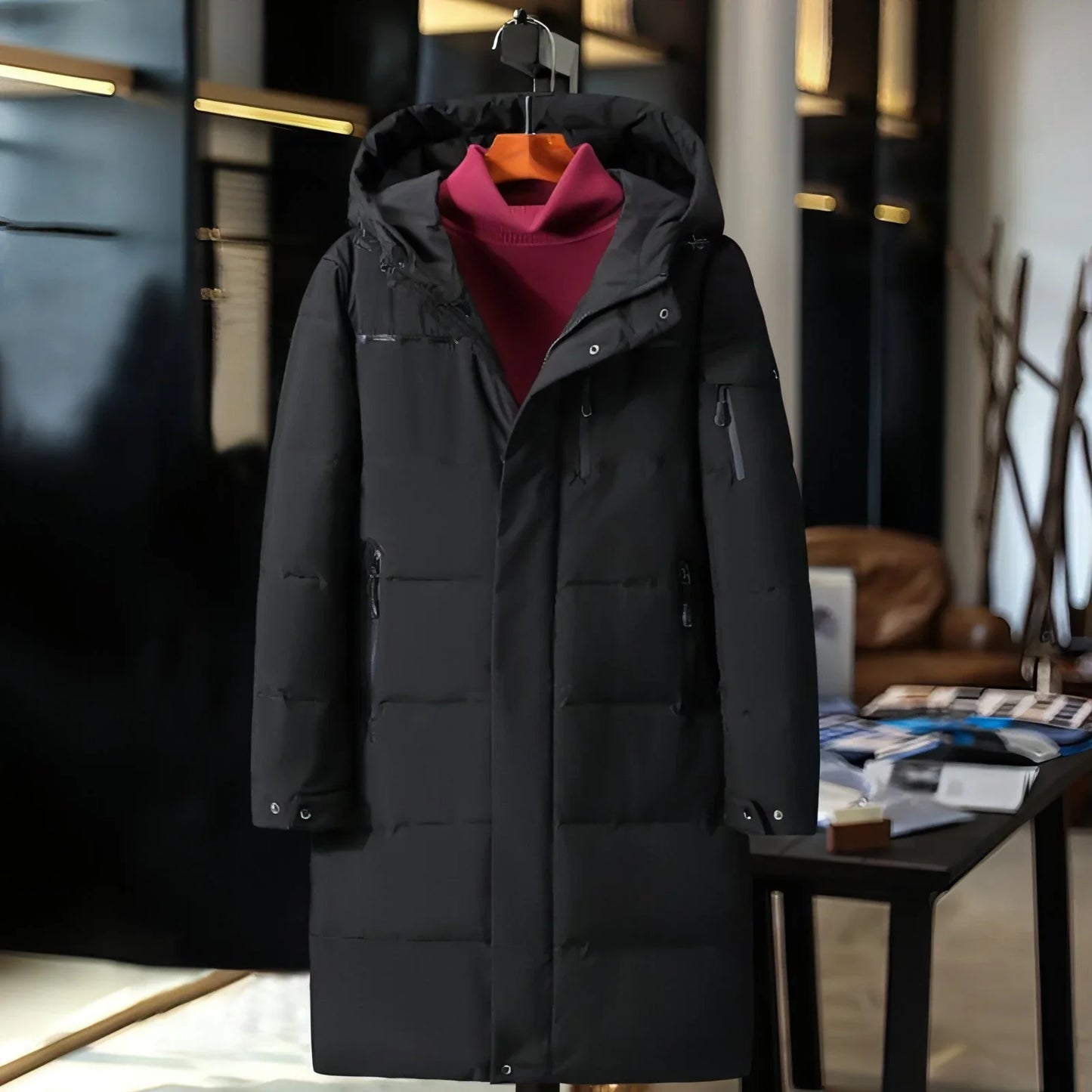 Long padded down jacket for men - Which Mark