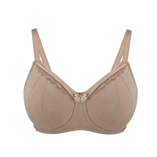Warm Golden-Supportive Non-Wired Silk & Organic Cotton Full Cup Bra - Which Mark