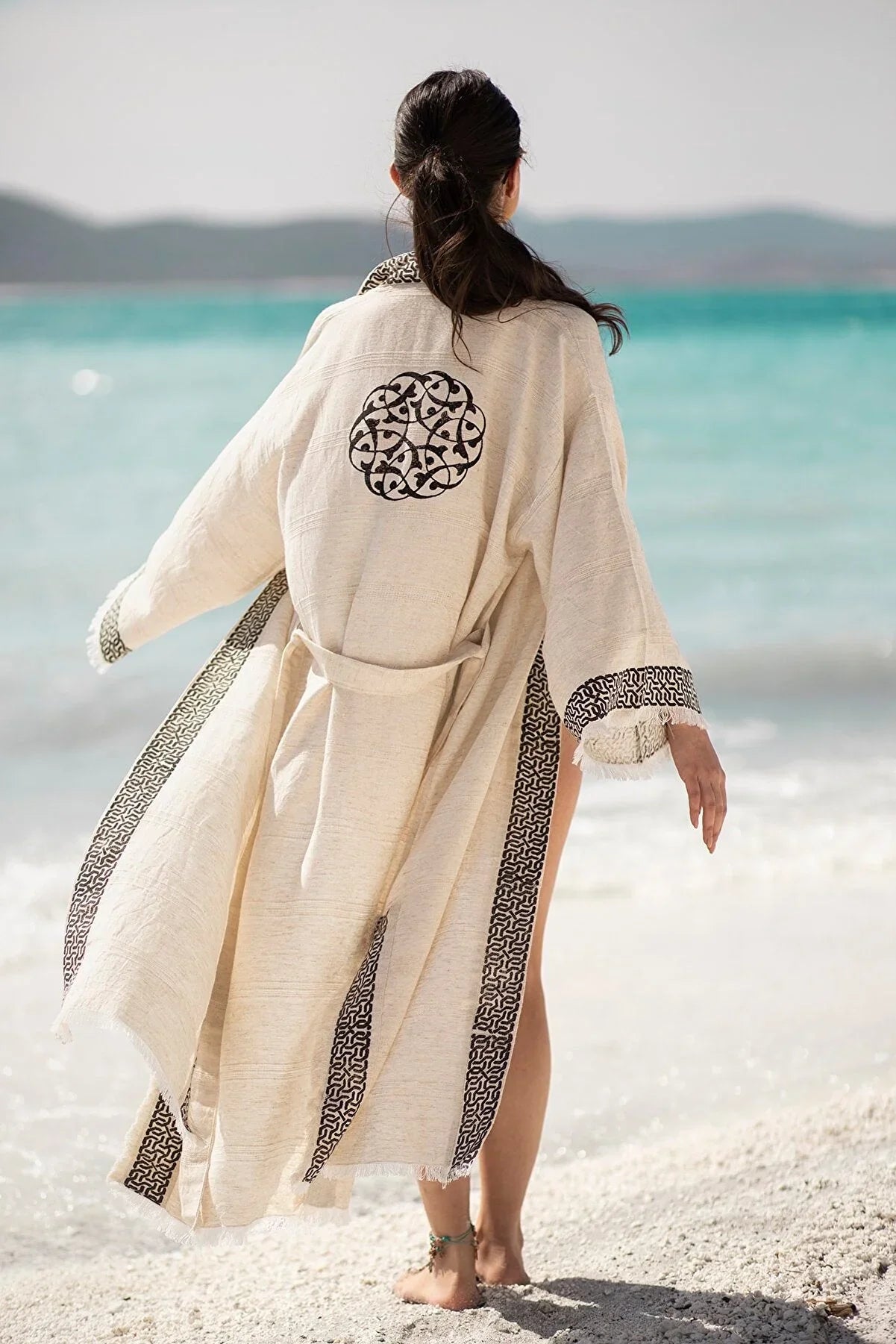 Sun Goddess Linen Kimono - Which Mark