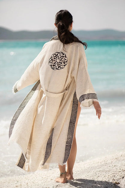 Sun Goddess Linen Kimono - Which Mark