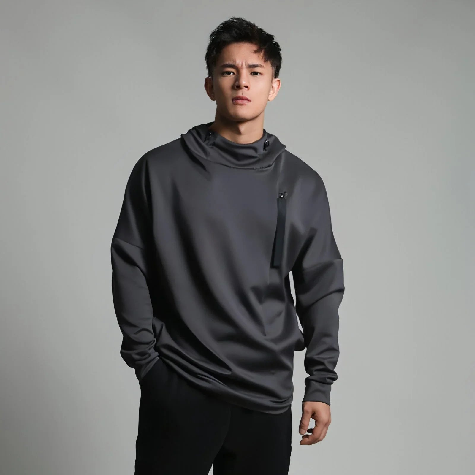 High Collar Sports Sweater For Men Loose - Which Mark