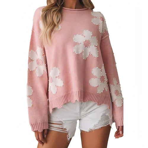 A.1 Drop-shoulder Long-sleeve Top For Women Sweater - Which Mark