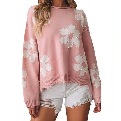 A.1 Drop-shoulder Long-sleeve Top For Women Sweater - Which Mark