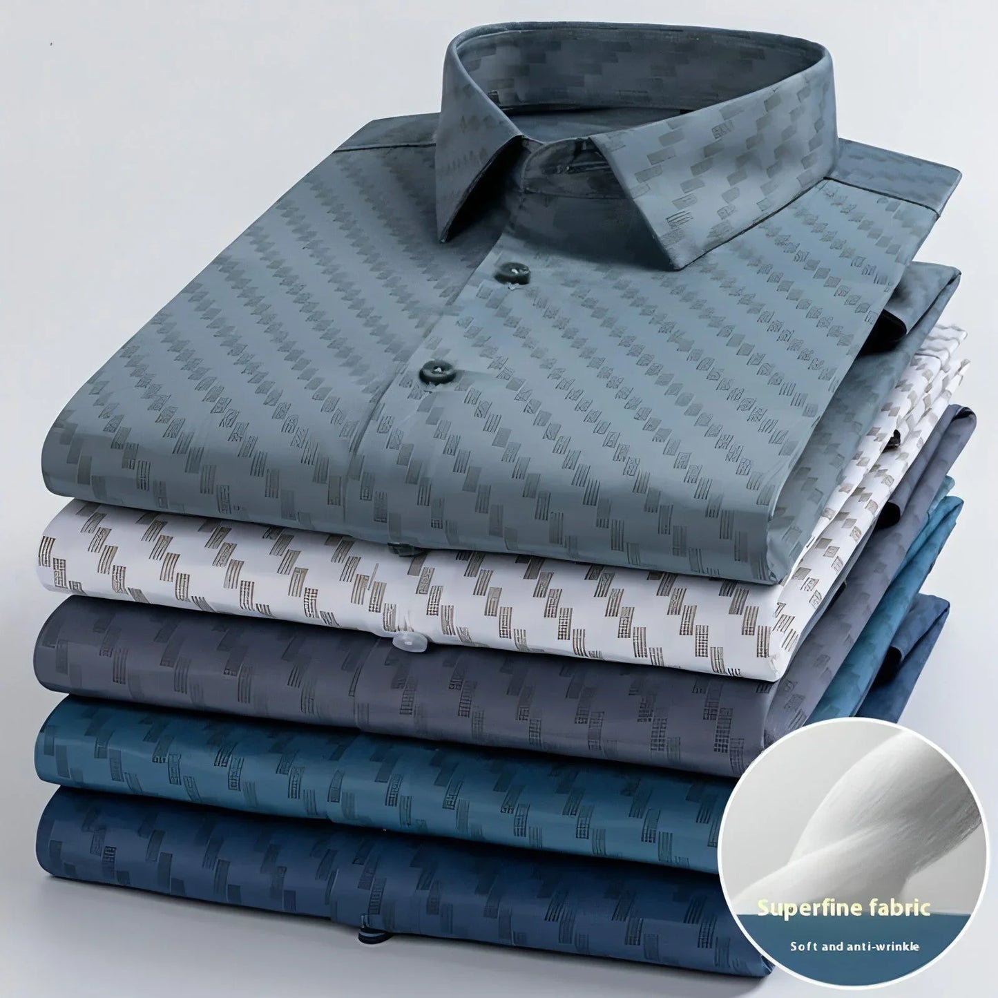 Spring And Autumn Fashion Floral Youth Men's Long-sleeved DressShirt - Which Mark