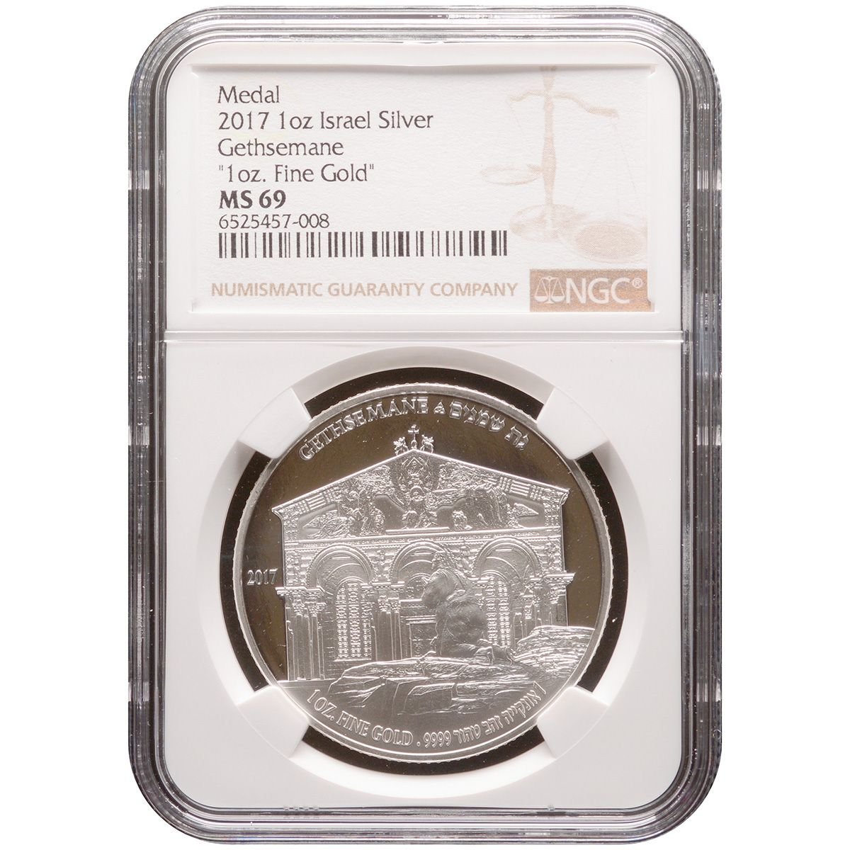 1 oz Silver GETHSEMANE Medal MS69 2017 Israel - Which Mark