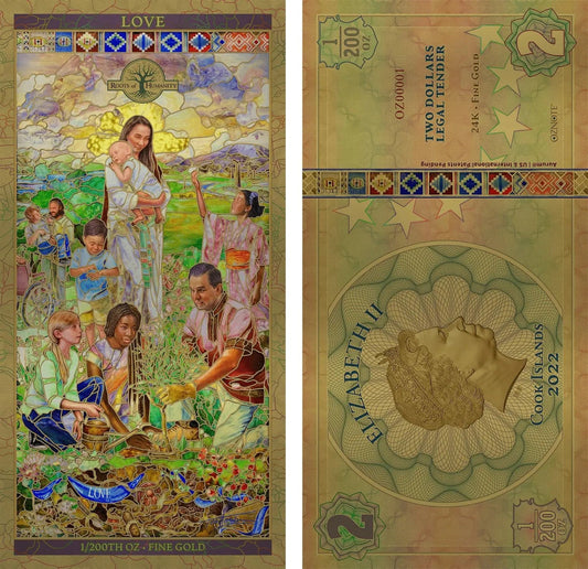 2022 Cook Islands 7 Pillars of Humanity - MATCHING SERIAL NUMBER SET - Which Mark