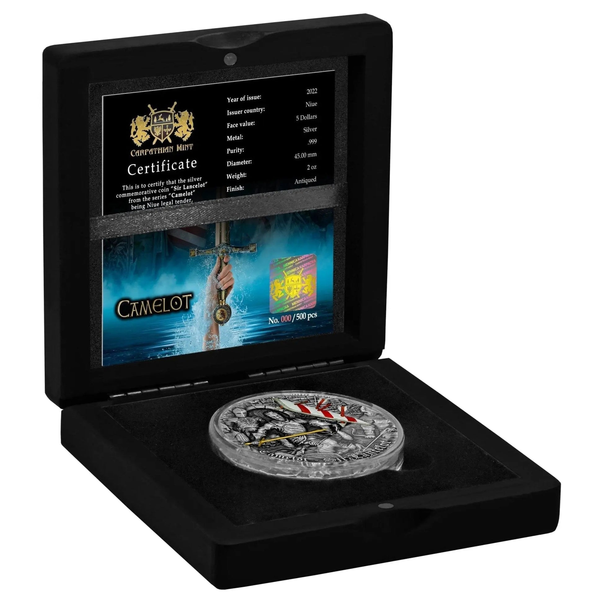 2 oz Silver SIR LANCELOT Camelot Coin 2022 Niue - Which Mark