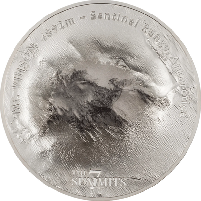 5 oz Silver MOUNT VINSON The 7 Summits Coin 2022 Cook Islands - Which Mark