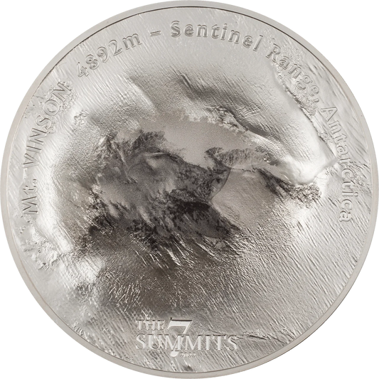 5 oz Silver MOUNT VINSON The 7 Summits Coin 2022 Cook Islands - Which Mark
