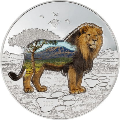 2 oz Silver LION Into the Wild Coin 2022 Mongolia - Which Mark